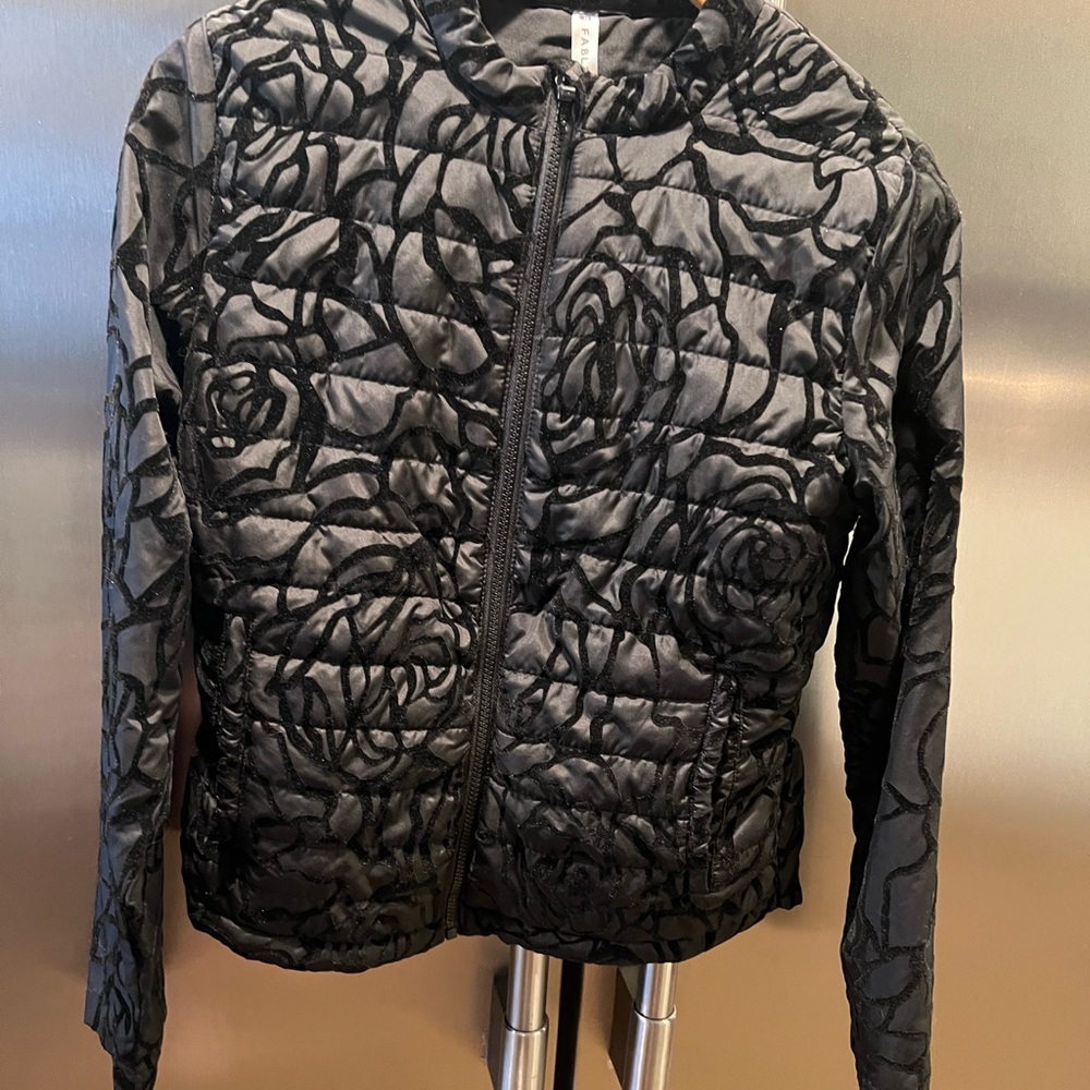 Fabletics Paola Black Rose Jacket - image 3
